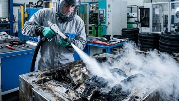 Dry Ice Blasting Cleaning in Rubber Manufacturing