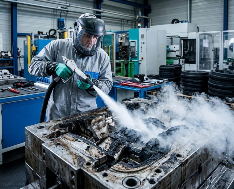 Dry Ice Blasting Cleaning in Rubber Manufacturing